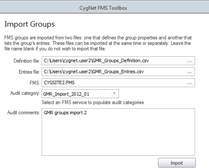 Import Groups